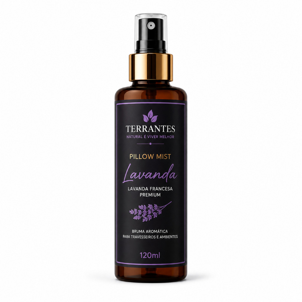 Imagem Pillow Mist Lavanda Terrantes 120ml Spray Aromatizador Travesseiro e Ambiente Bruma Relaxante Sono Tranquilo