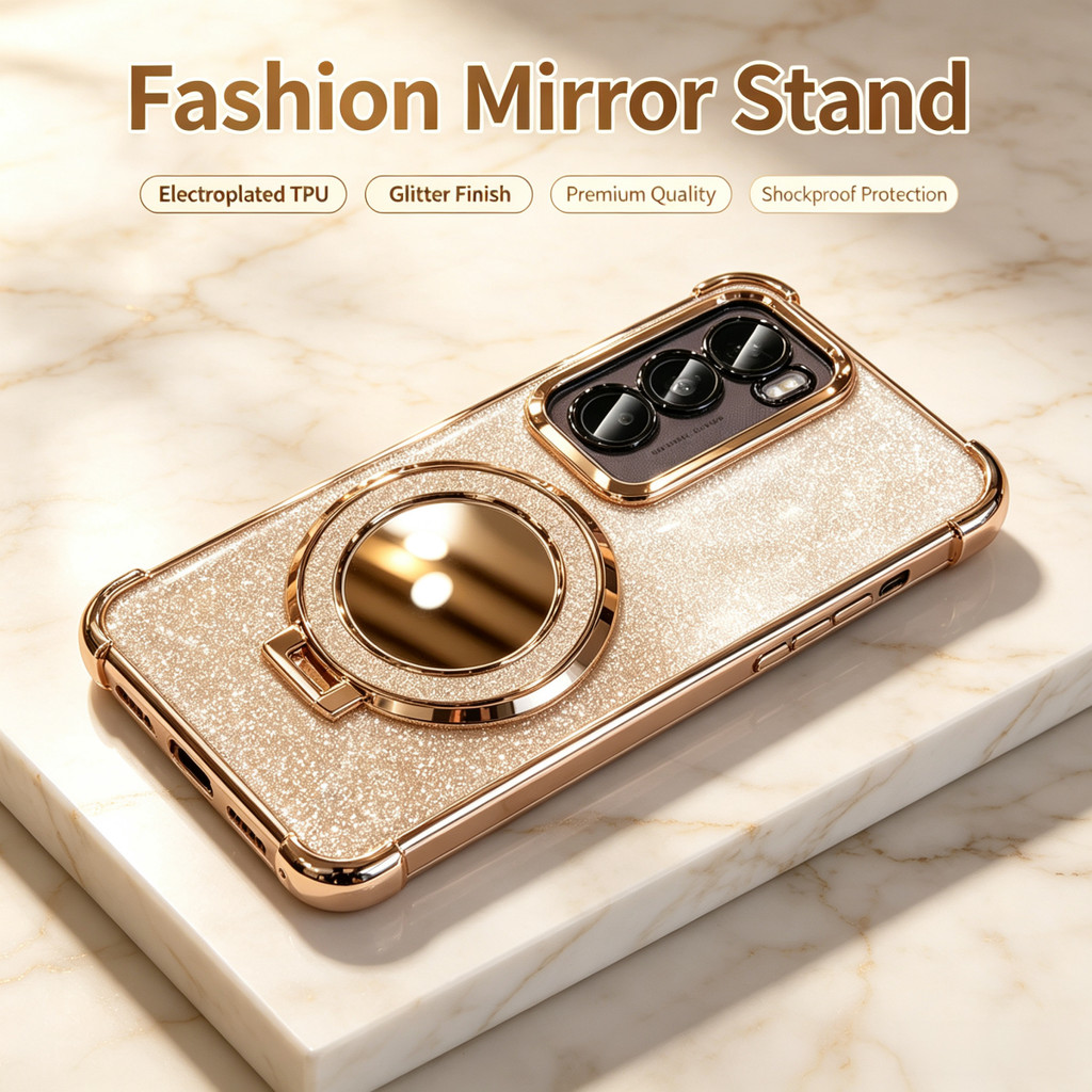 Espelho Suporte Magnético Capa Para Xiaomi Poco C71 C85 C75 M8 X6 X7 X8 Pro Max 
