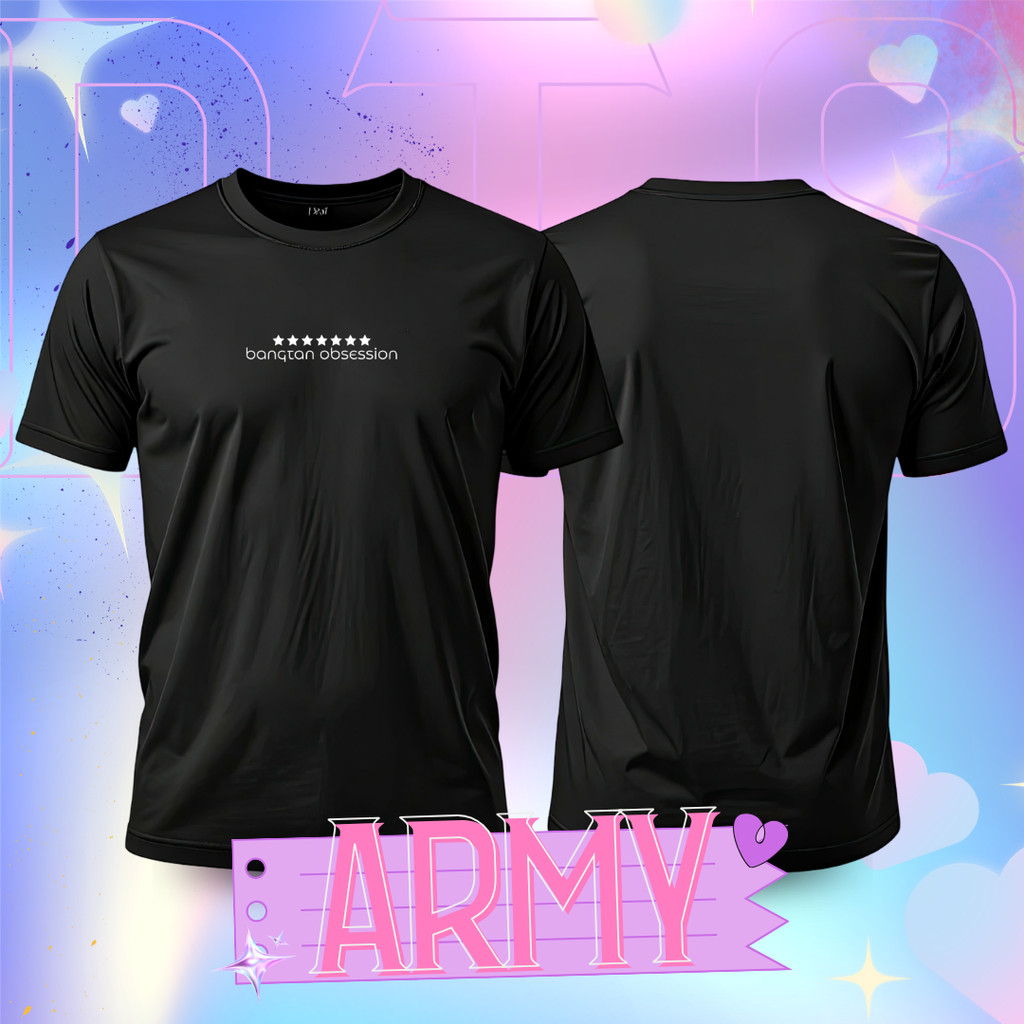 Camiseta BTS Kpop Bangtan Boys Army Algodão 100% Fio 30.1 Presente Criativo Fã Unissex