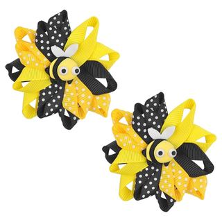 Presilhas de Cabelo em Forma de Abelha, Laços de Cabelo Fofos de Abelha, Presilhas de Cabelo, Laços de Amarelos e
