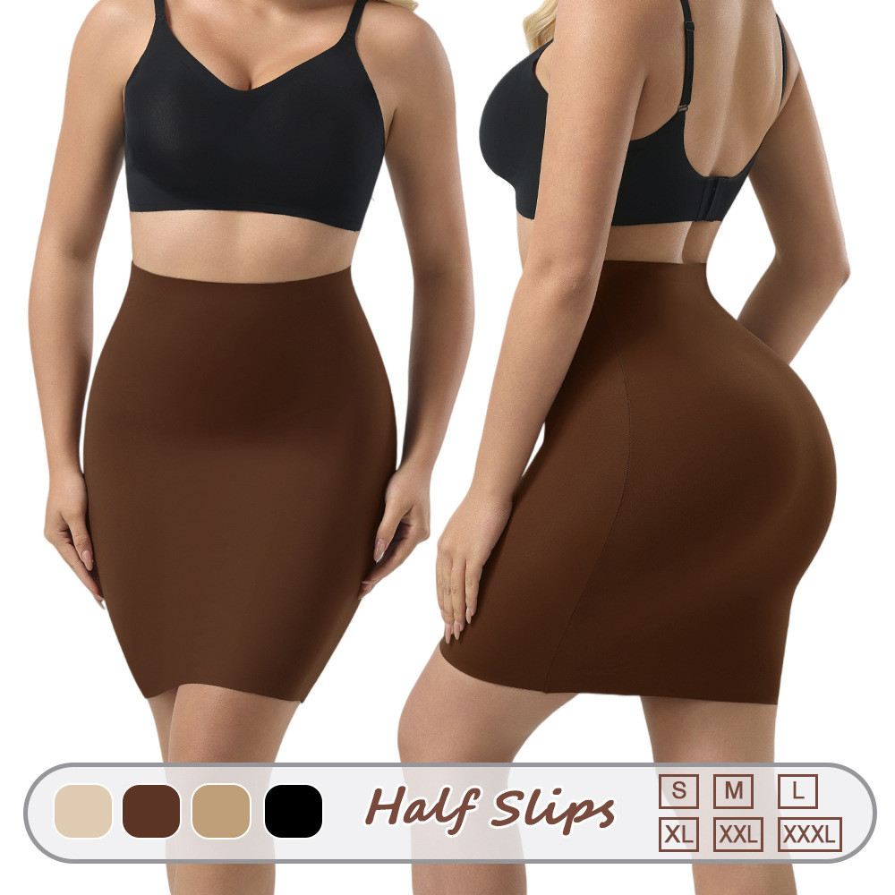 Saia curta feminina de cintura alta, pós-parto, modeladora do corpo, com efeito de compressão abdominal, respirável, sem