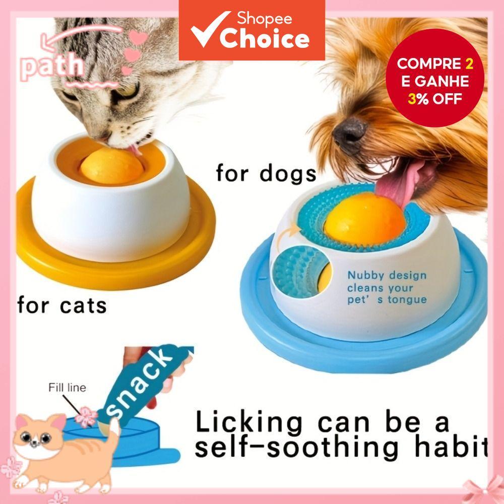  Estilo de Vida - PATH Brinquedo de Lambida para Animais de Estimação, Placa Interativa de Treinamento de Iogurte,
