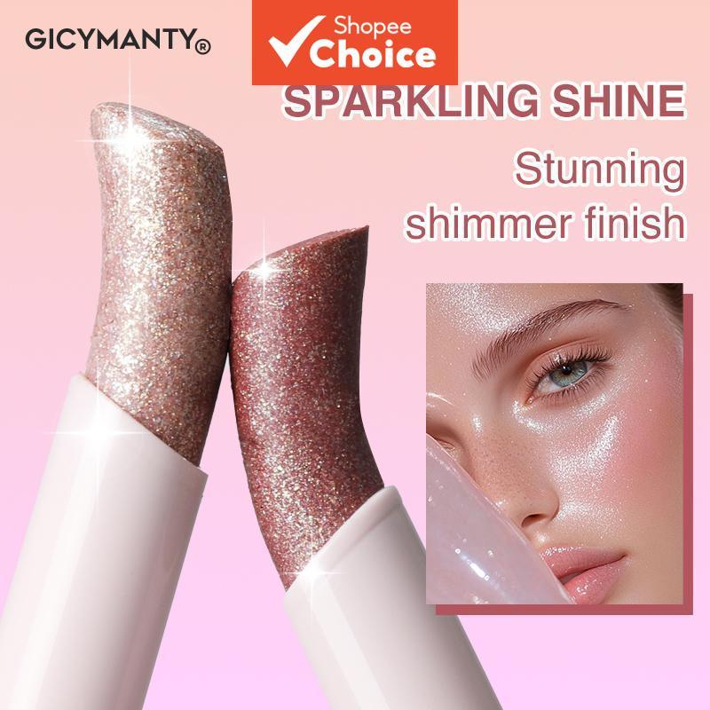 GICYMANTY Lápis de Sombra Glitter Brilho Perolado Caneta de Olhos Fina e Brilhante Destaque Maquiagem de Olhos