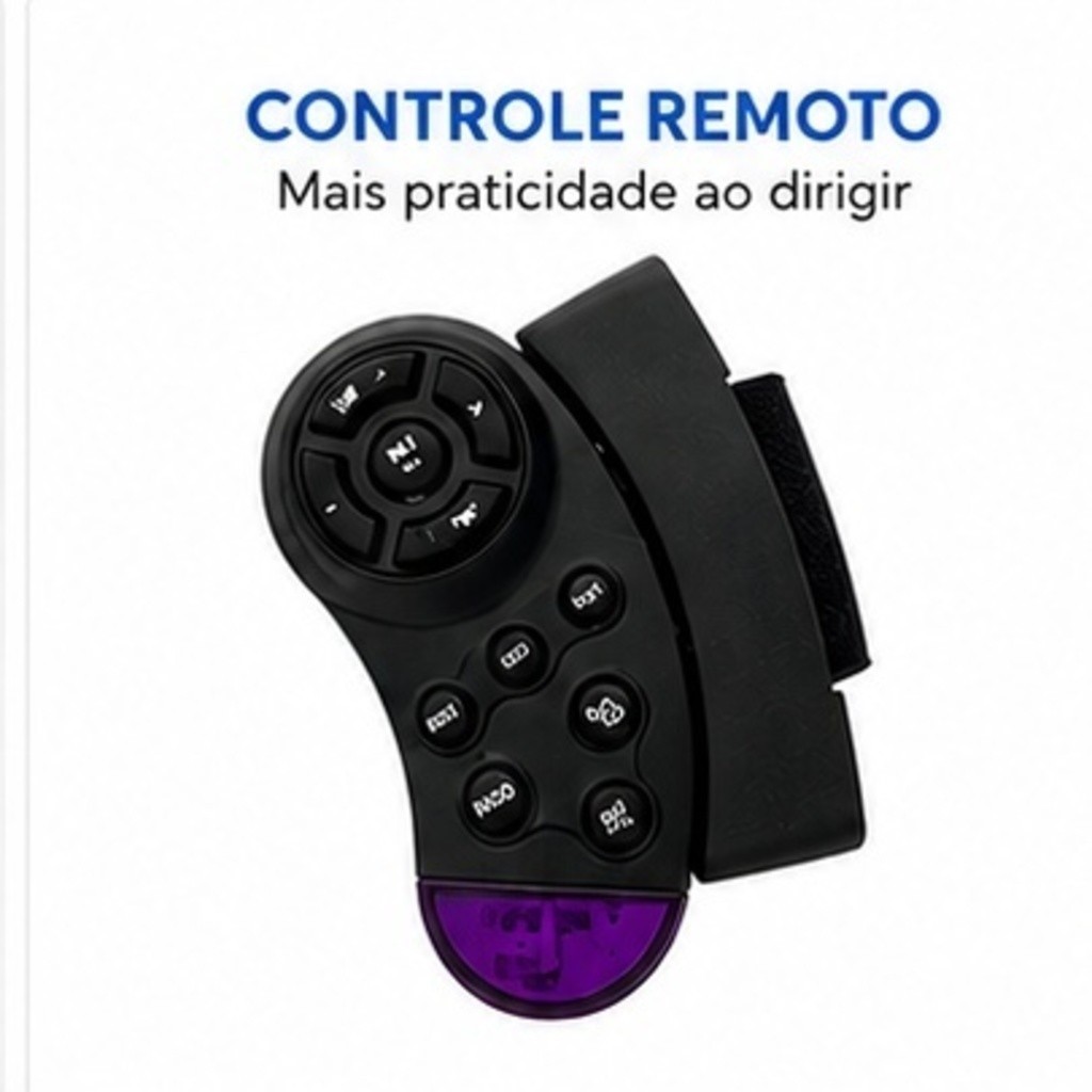 Rádio Som Automotivo Mp3 1 Din Bluetooth USB SD Auxiliar Carro Universal Viva Voz C29BH — imagem 2 de 2