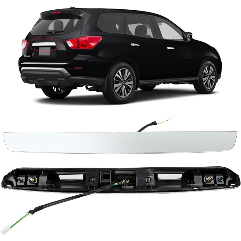 Acabamento Cromado da Maçaneta da Tampa Traseira Compatível com Nissan Pathfinder 2013-2019 Substitui 90810-3KA0A Maçane