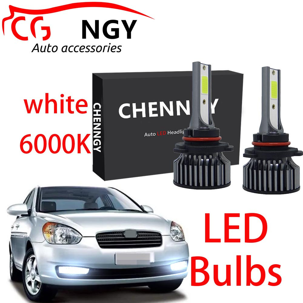 Para Hyundai Acento 2006 2007 2008 2009 2010-6000K Combo LED Kit De Luz De Nevoeiro Lâmpadas BH (1 Par)