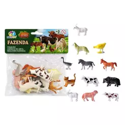 Conjunto Educativo Nettoy Animais da Fazenda 12 Peças