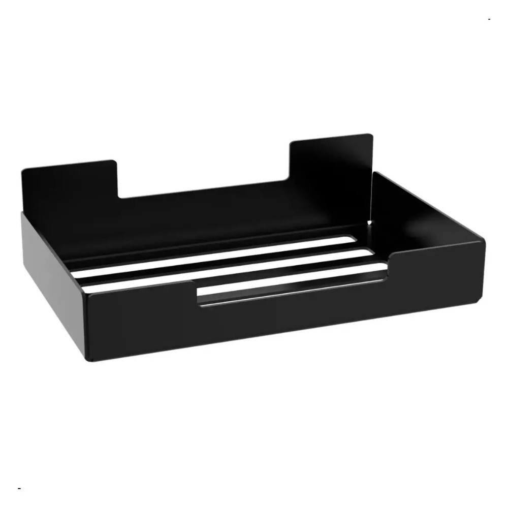 Saboneteira Parede Porta Sabonete Adesivo Preto Fosco Carv