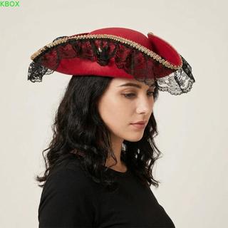 KBOX Cosplay Chapéu Pirata , Jack De Capitão De Cor Sólida Festa Decoração Vestir Tricórnio Adulto