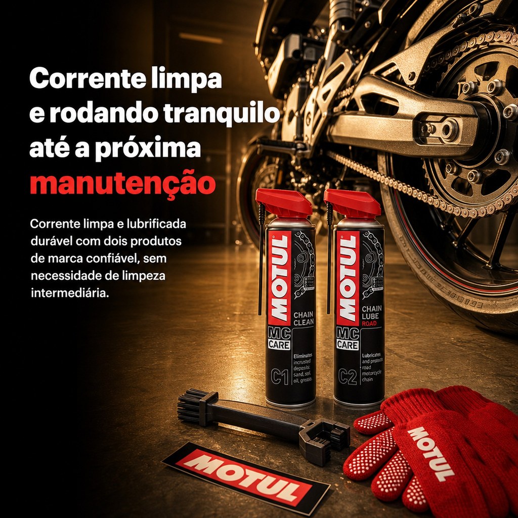 Limpa E Lubrifica Corrente Motul Kit C1 + C2 — imagem 2 de 2