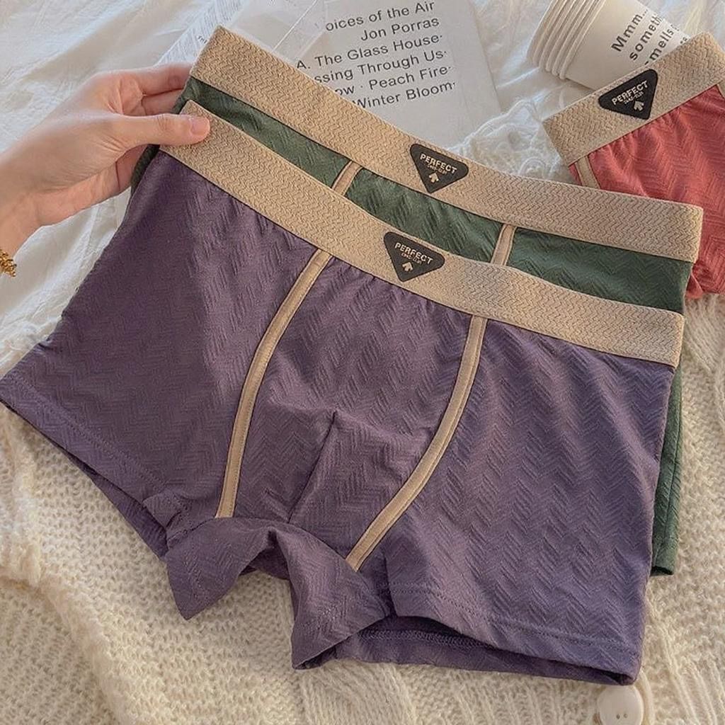 Nova roupa íntima masculina, cuecas boxer masculinas soltas e confortáveis, esportivas e simples, cuecas masculinas de c