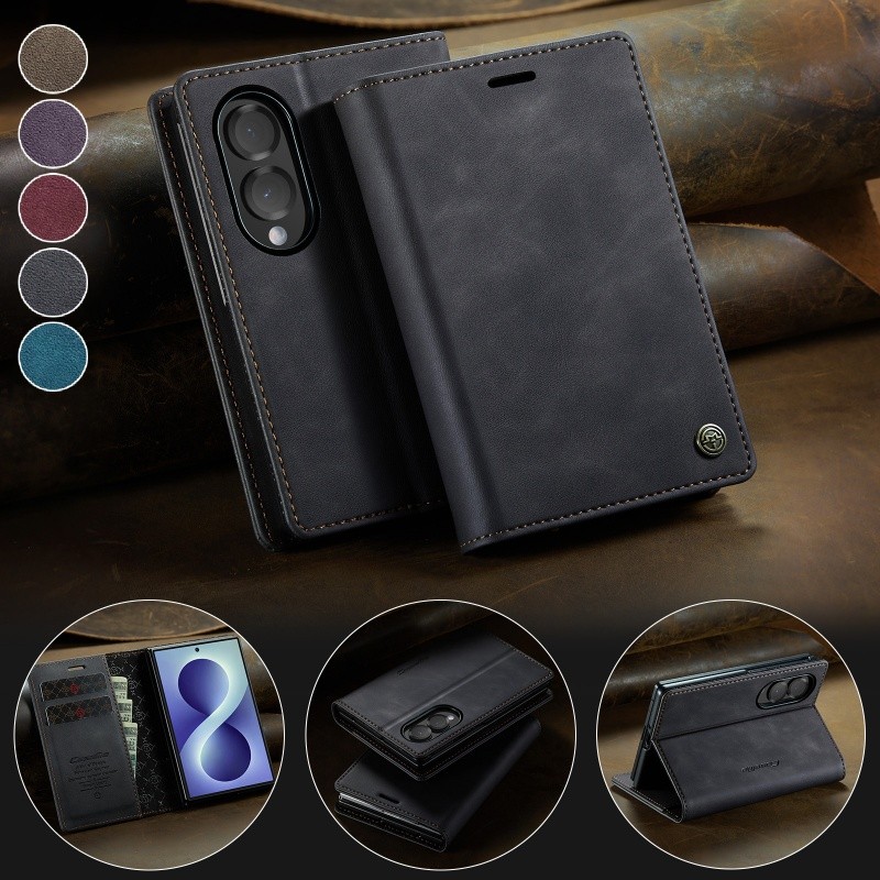 CaseMe Retor Couro Do Plutônio Flip Bolsa Titular Caso De Telefone Para Samsung 
