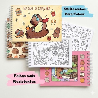 Caderno Livro de Colorir para Crianças Capa Dura 25/50/100 Páginas Pintura