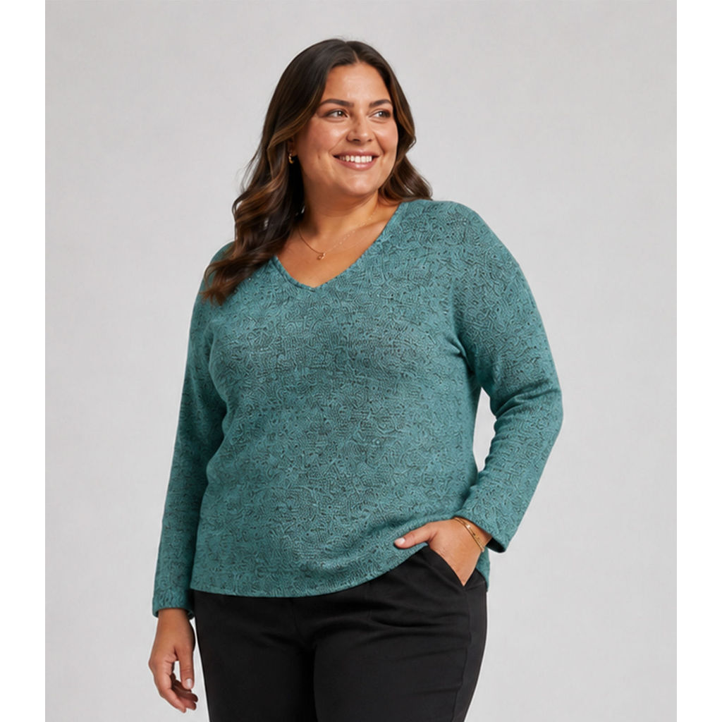 Blusa Feminina Plus Infinita Cor Verde