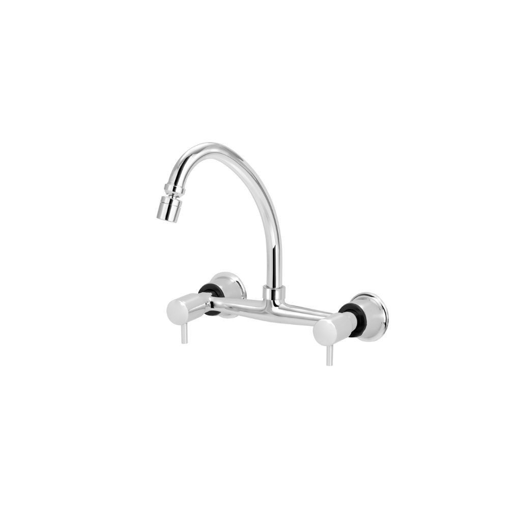 Misturador Parede Cozinha Cromado Arejador Articulado 1/4 Volta Ceramica Agua Quente Fria — imagem 2 de 2