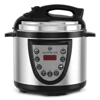 Panela de Pressão Elétrica Digital Inox 4L Unitermi 800W Inox Anti-anderente 127/220V
