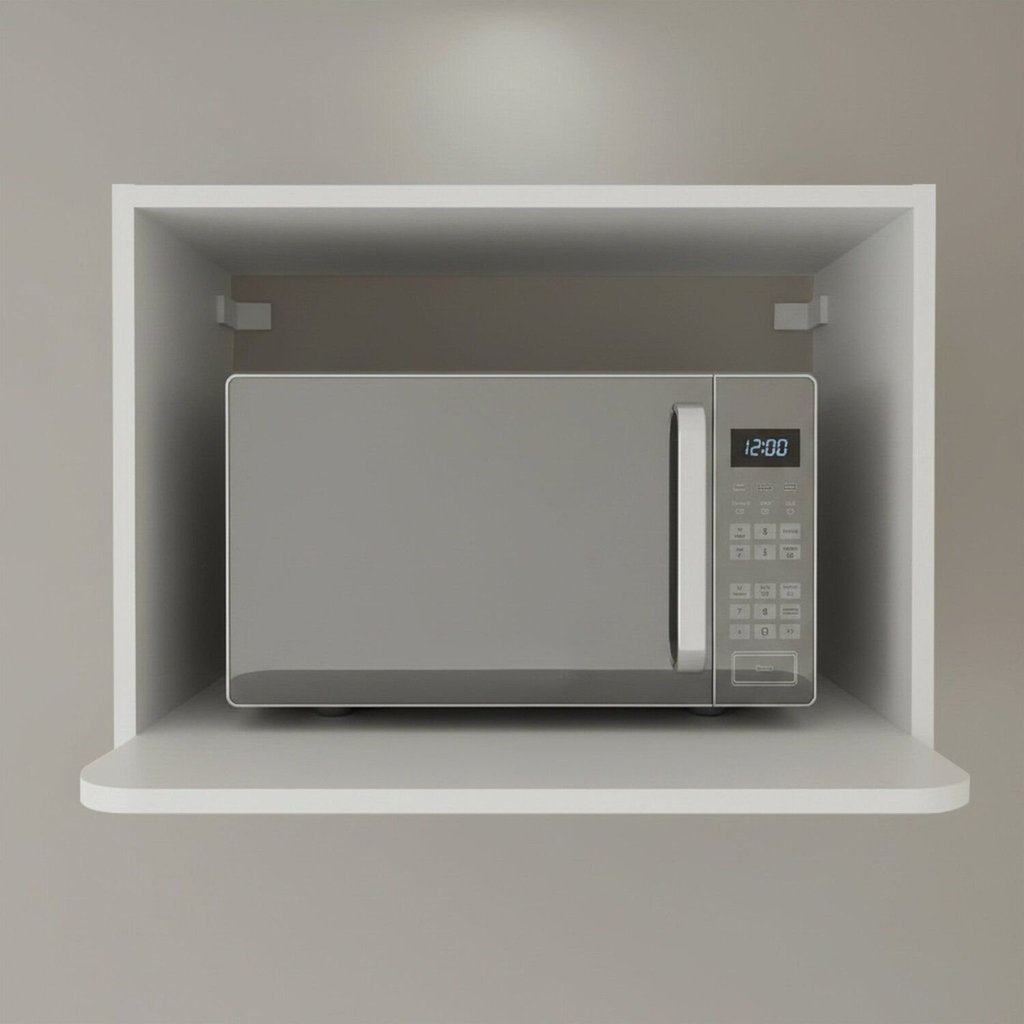 Nicho Aéreo Multiuso Forno Microondas e Elétrico 60cm Tm1319 Mdf Grazi Branco
