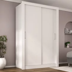 Guarda Roupa Solteiro 2 Portas Liz Yescasa Branco Branco