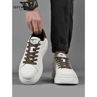 Qipilang tênis casuais All-Match casual sapatos brancos Commuter sapatos de viagem masculino High-End tênis casuais