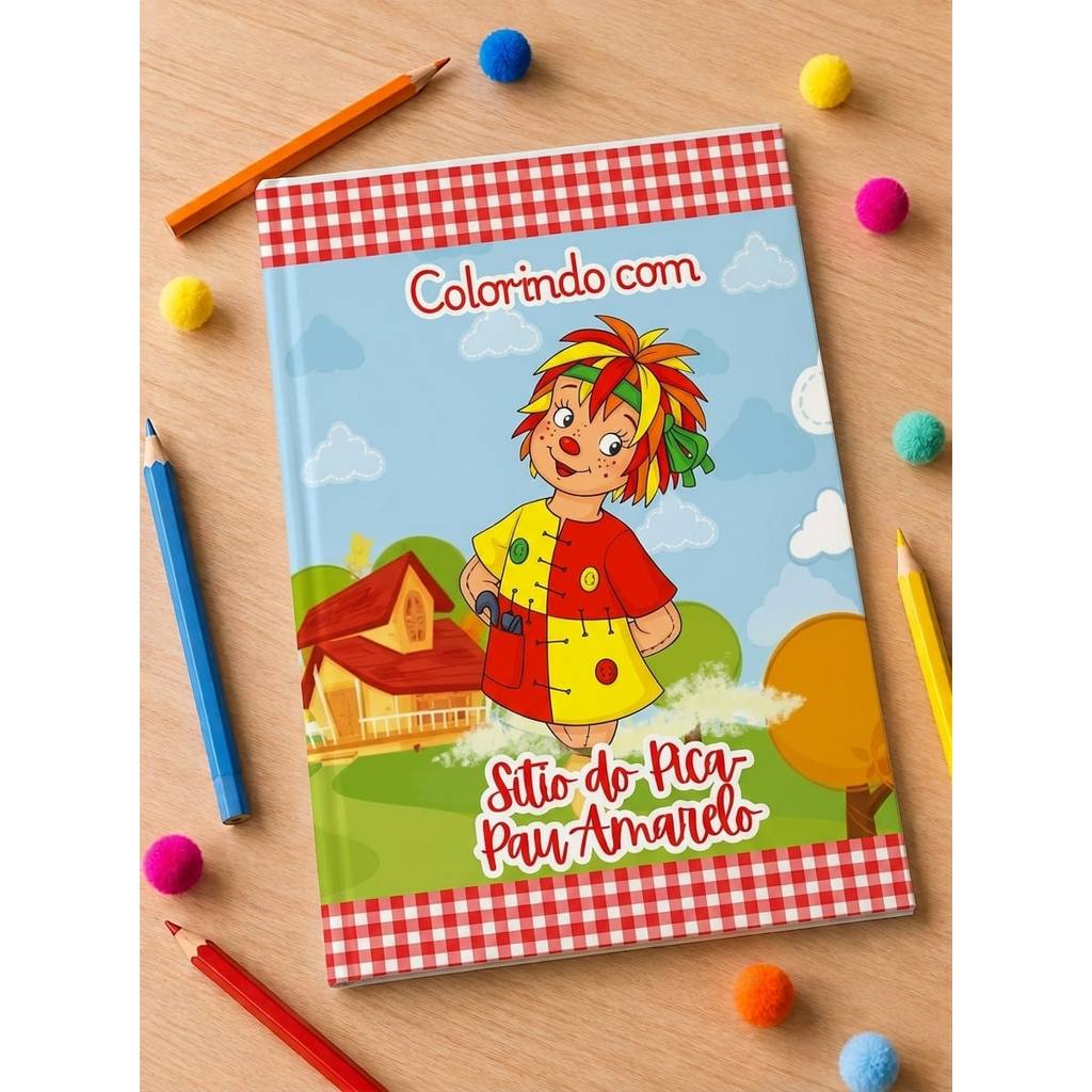 Livrinho de Colorir Revistinha Personalizado EMILIA SITIO DO PICA PAU   Festa Lembrancinha Aniversario todos os temas