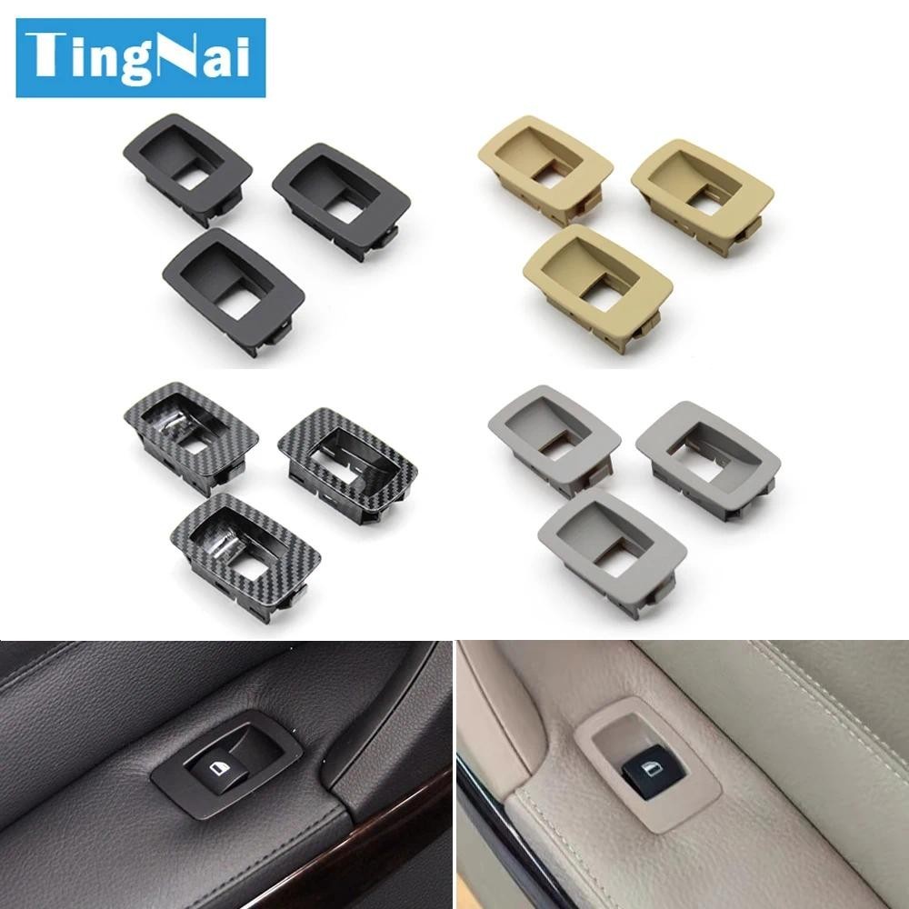 3 Pçs Frente Traseira Do Passageiro Porta Janela Interruptor Capa Painel Substituição Para BMW Série 3 E90 E91 316 318 3