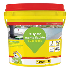 Impermeabilizante Quartzolit Super Manta Líquida Branca Concreto 12 L Fosco