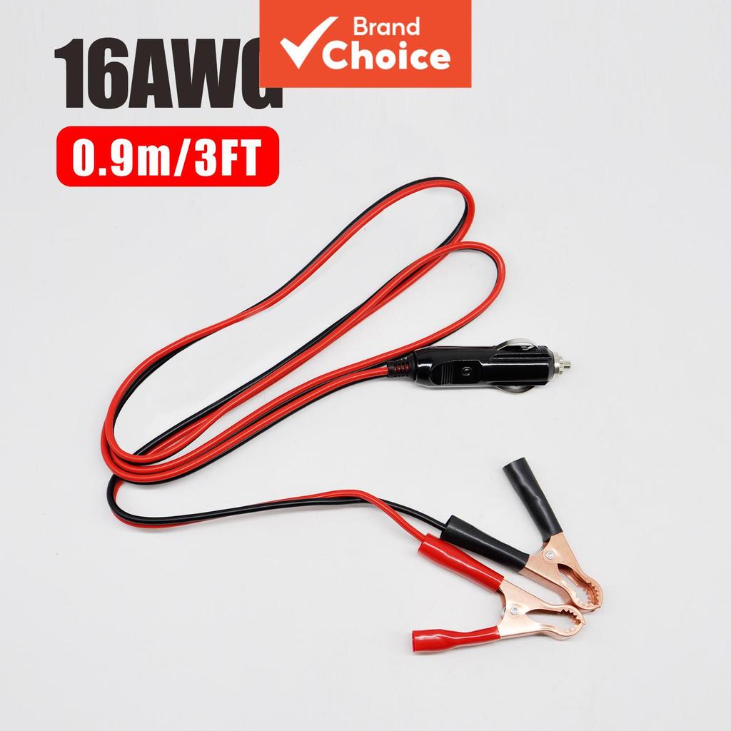 Braçadeira De Jacaré 16awg Para Carro Macho Plug Cabo De Extensão 12v 24v Adaptador De Energia Carregador De Bateria Bom