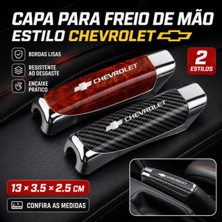 Capa Protetora Da Alavanca Do Freio De Mão Chevrolet Com Logotipo Para Tracker Midnight RS Equinox Premier S10 Z71 Monta