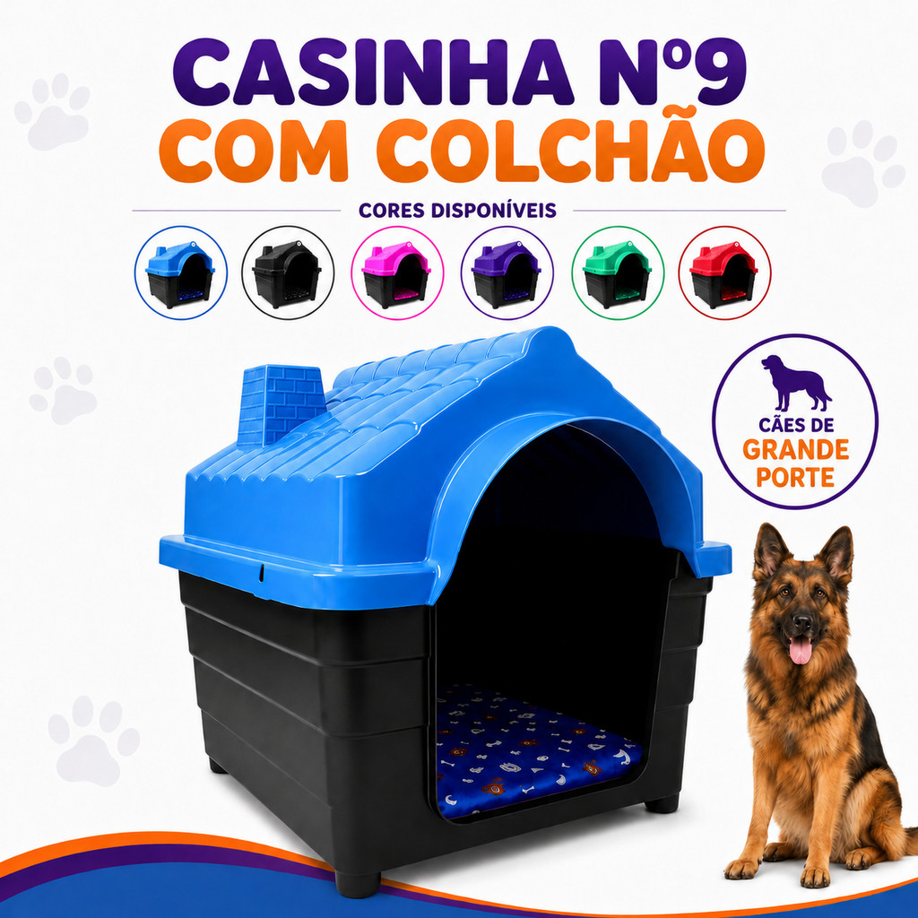 Casa Cachorro Grande N9 Casinha Pet Com Proteção Raios UV