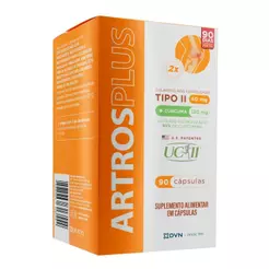 Colágeno Tipo 2 Não Hidrolisado 40mg com Cúrcuma 90 Cápsulas Artros Plus DPRO