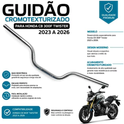 GUIDAO CB 300F NOVA TWISTER 2023 2024 2025 2026 CROMADO TEXTURIZADO POLIMET ORIGINAL