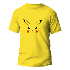 Camiseta Infantil Pokémon Pikachu Presente Dia das Crianças Masculino Menino 100% Algodão Malha 30.1 Premium Qualidade