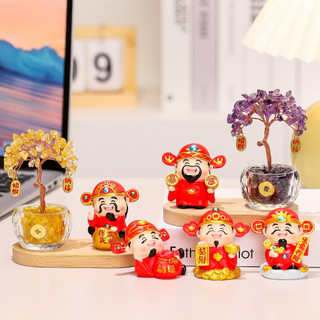 Deus chinês da riqueza cristal fortuna árvore posição Industrial decoração de mesa sala estar TV gabinete decoração pres