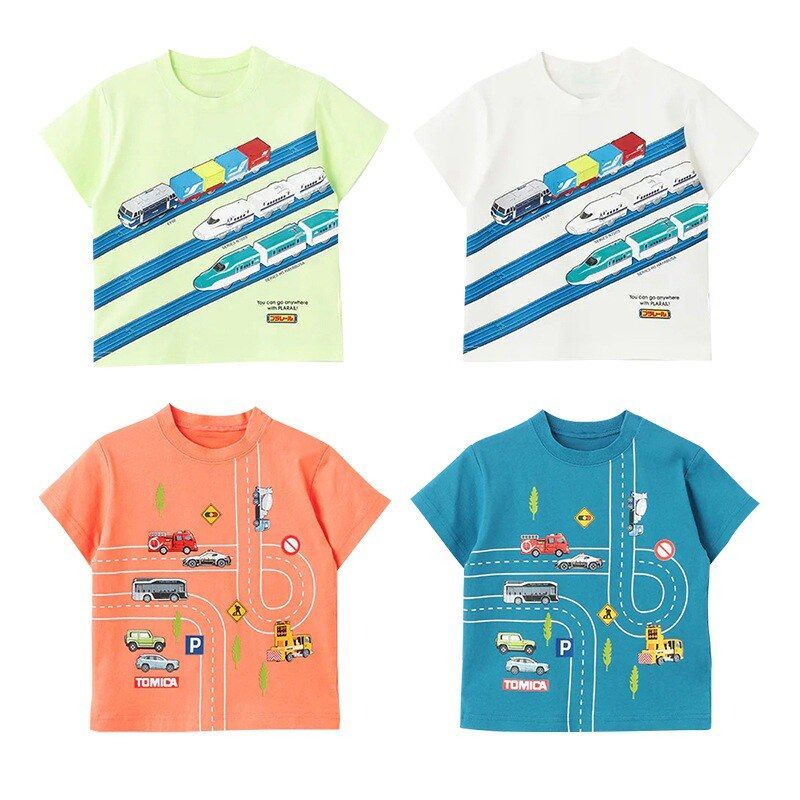 Verão novo estilo menino camiseta de algodão puro crianças camisa de manga curta meia manga camiseta menino bebê dos des