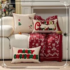Almofada , Feliz Natal 30x50 45x45 Capa De Pelúcia , Capas Coloridas Para Sofá