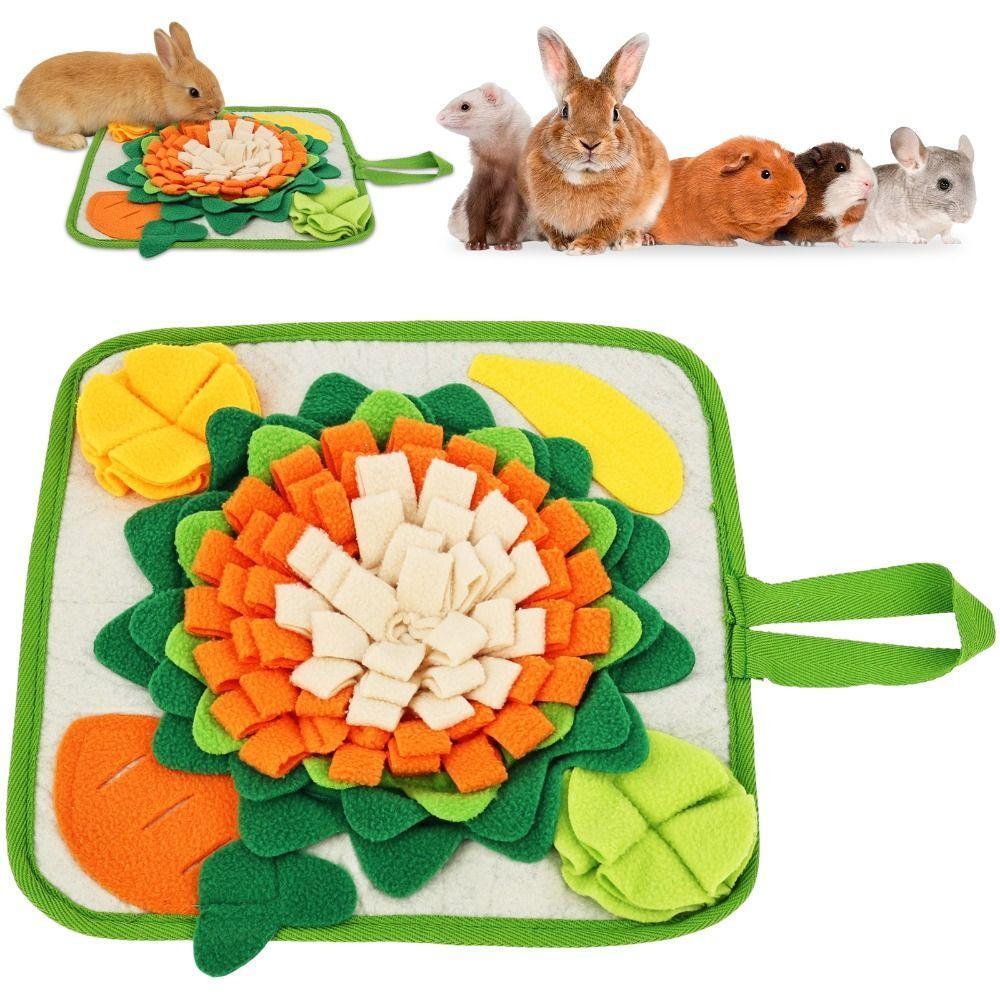Tapete De Snuffle Para Animais Pequenos , Forrageamento De Coelho De Alimentação Interativa De Material Macio , T