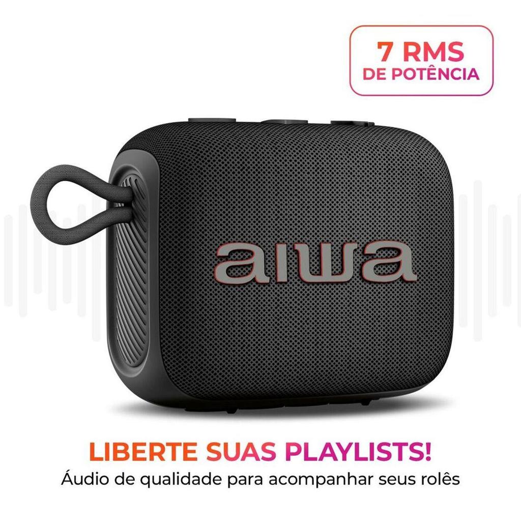 Caixa de Som AIWA AWS-SP-07-B Bluetooth 7W RMS IPX5 — imagem 2 de 2
