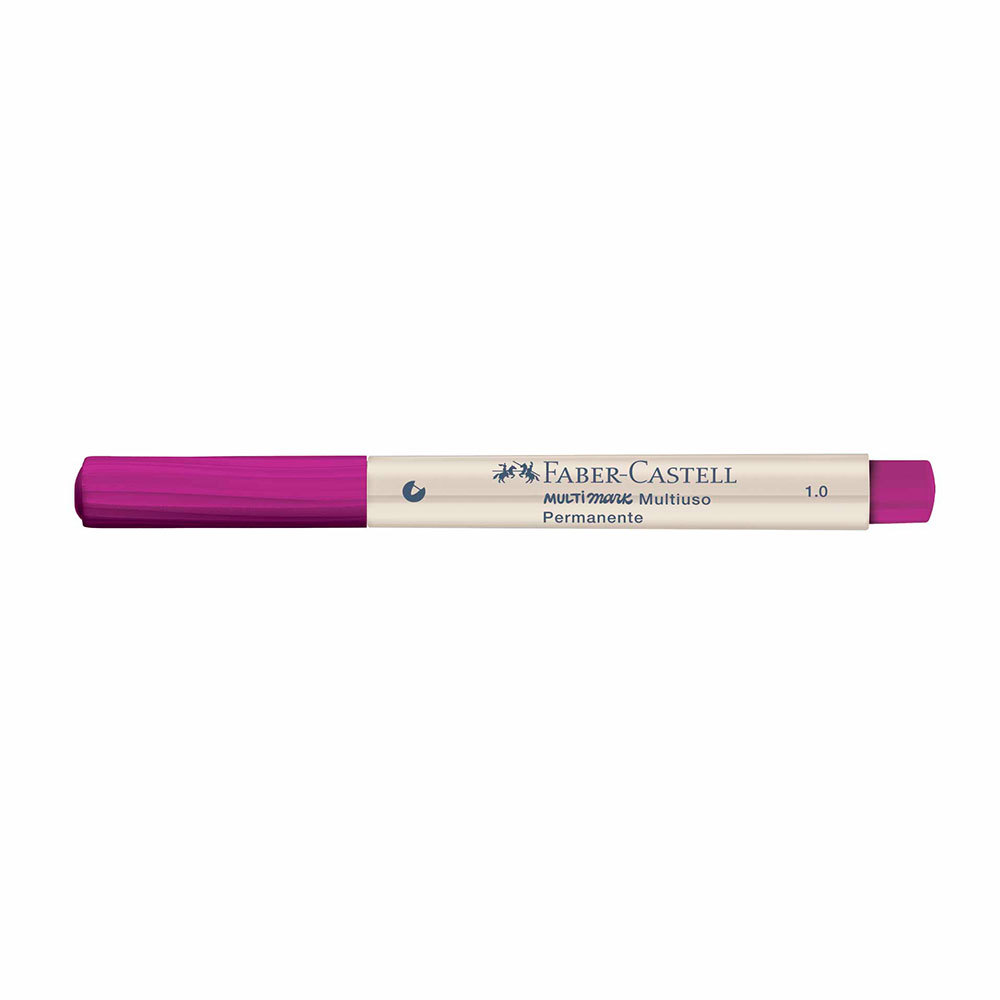 Pincel marcador multisuperfícies Multimark 1.0mm Uva 357207 Faber-Castell