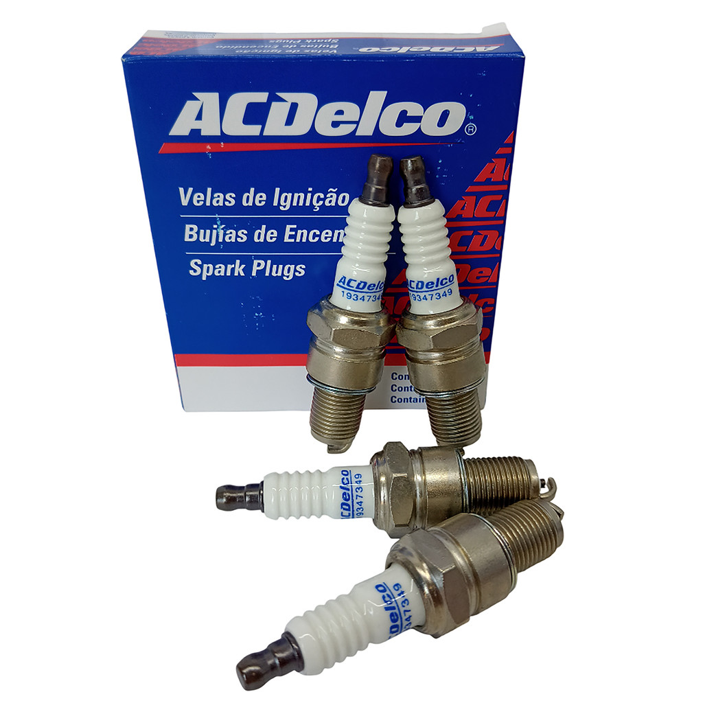 Jogo 4 Velas Ignição ACDelco Chevrolet Corsa 2002 a 2014