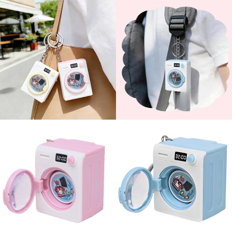 meteor2 Engraçado Miniatura Máquina Lavar Roupa Porta-Chaves Design Escolar Chaveiro Para Mochilas