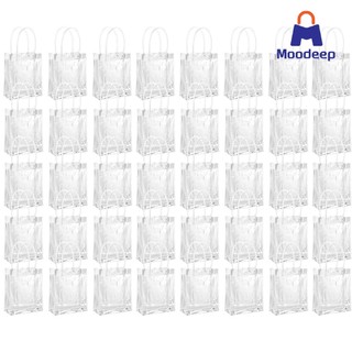 40 peças de saco de presente transparente com alça saco de festa de plástico transparente de PVC