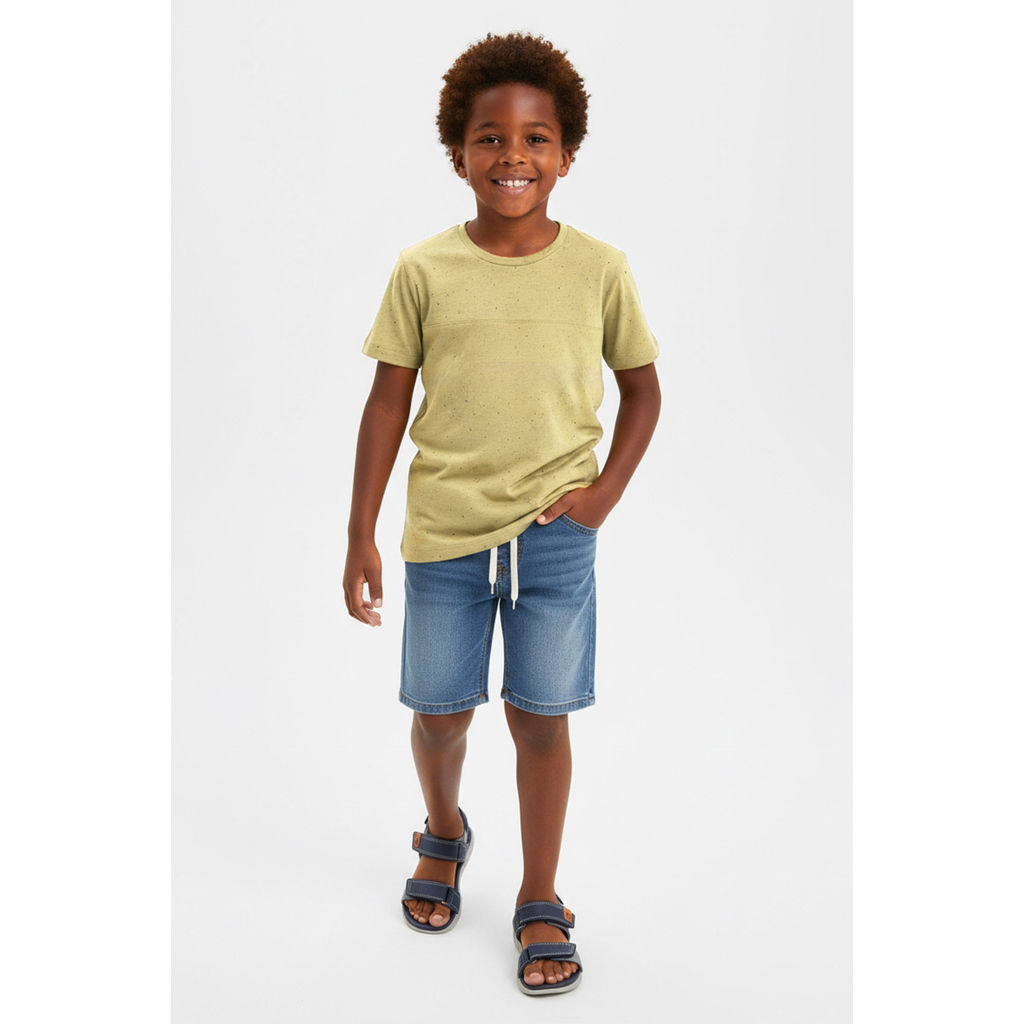 Camiseta Infantil Menino Recortes Colorittá Amarelo · foto 2
