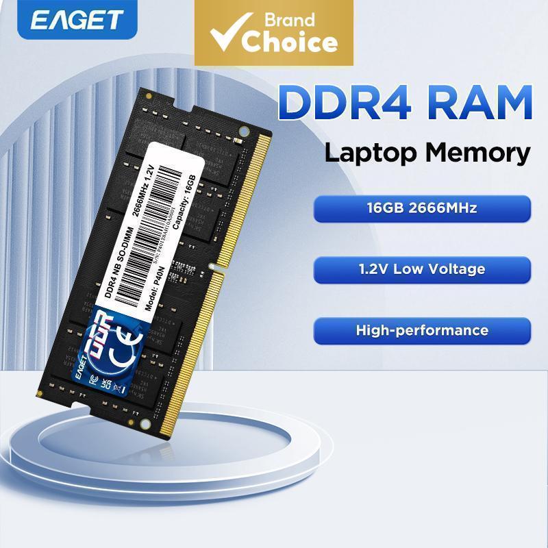 EAGET P40N DDR4 2666MHz SO-DIMM RAM para notebook 1,2V Módulo de memória de alto desempenho (8 GB/16 GB*2 unidades)