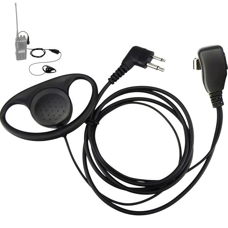 Tipo D Fone De Ouvido Gancho PTT Microfone Para Motorola Talkabout Rádio Portátil Walkie Talkie