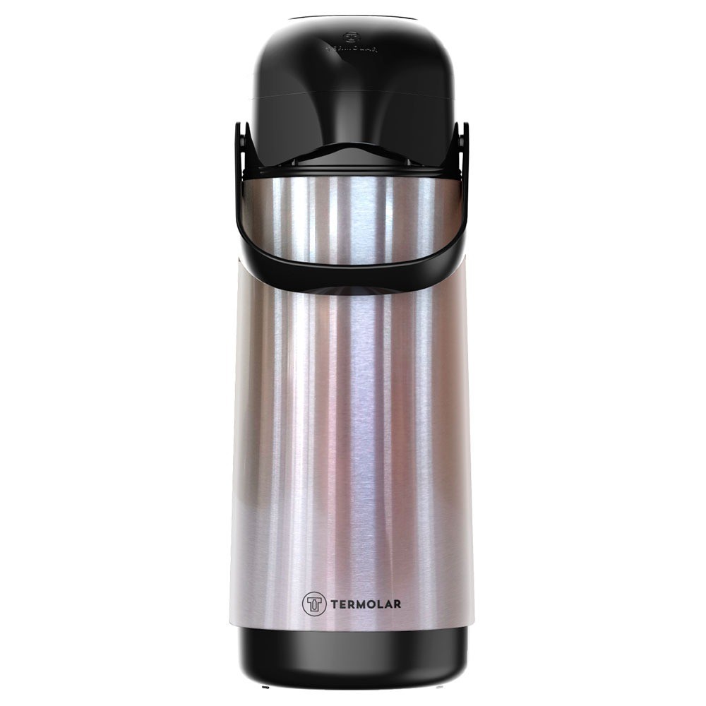 Garrafa térmica de pressão 1,0 litro Inox - Lúmina Termolar