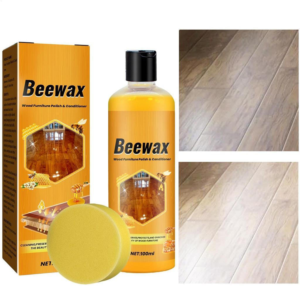 Limpador e polidor de móveis com cera de abelha natural, 100 ml, polidor multifuncional para madeira, alpily 1TRN.