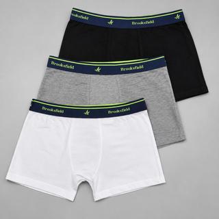 Kit 3 Cuecas Masculina Algodão com Elastano em Caixa de Luxo Brooks