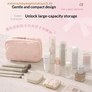 Home EE Bolsa Cosmética Acolchoada Com Coração Inchado Estético , Grande Capacidade , Zíper Durável , Armazenamento De M