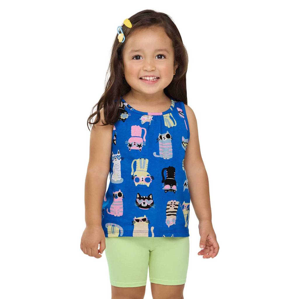 Conjunto Infantil Menina Regata Lúdica Elian Azul