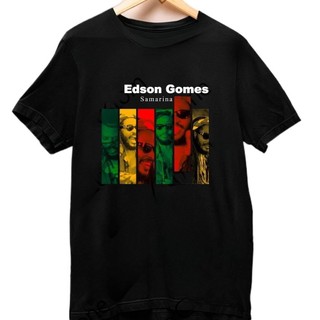 [Camiseta Premium em Algodão Puro]GXG Camisa Camiseta Edson Gomes Album Samarina Reggae Samba Show Musica Circo Voador